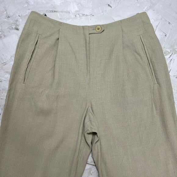 Vintage RENA LANGE Wool Nylon Pants SIZE 28 Biege Made in W. Germany FLAW - Picture 4 of 14